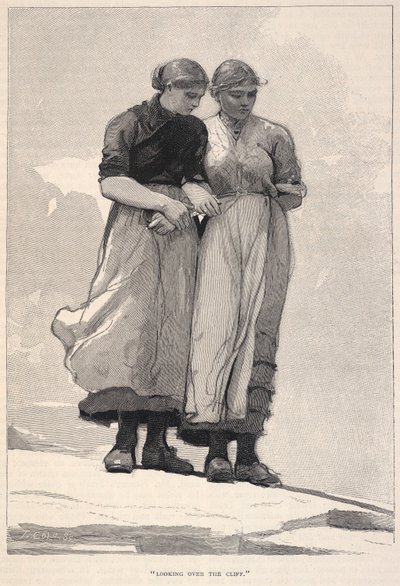 Átnézve a sziklán, a The Century Magazine 1883. novemberi számából alkotó: Winslow Homer
