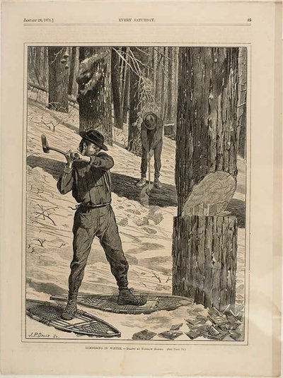 Fakitermelés télen alkotó: Winslow Homer