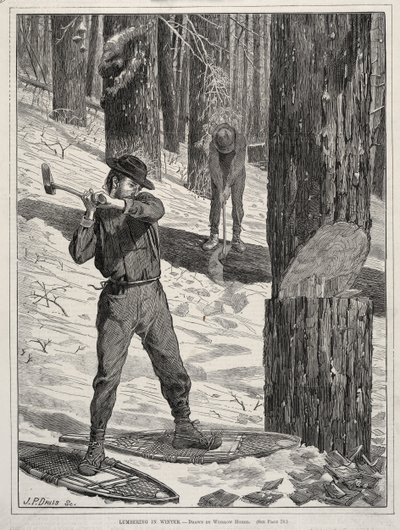 Fakitermelés télen, 1871. alkotó: Winslow Homer