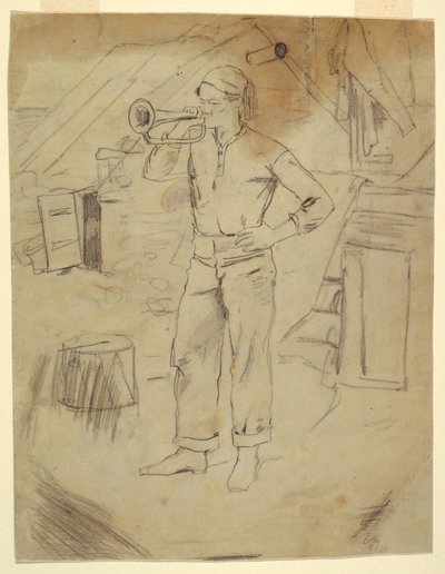 Zouave sapkáját viselő férfi alkotó: Winslow Homer