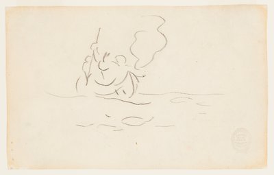 Férfi egy kenuban szigonnyal alkotó: Winslow Homer