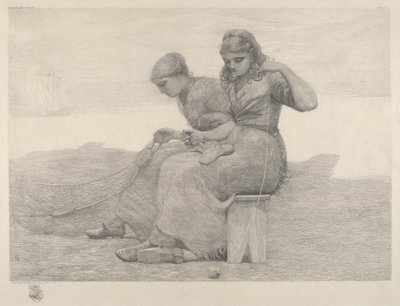 Hálók javítása alkotó: Winslow Homer