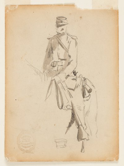 Lovas lovas tiszt alkotó: Winslow Homer