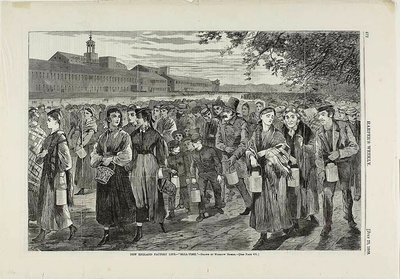 New England Factory Life-"Bell Time" alkotó: Winslow Homer
