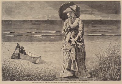 On the Beach – Two are Company, Three are None, 1872-ben jelent meg. alkotó: Winslow Homer