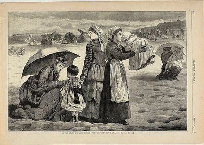 A Long Branch-i strandon - A gyermekek órája alkotó: Winslow Homer