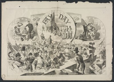 Fizetésnap a Potomac hadseregben alkotó: Winslow Homer