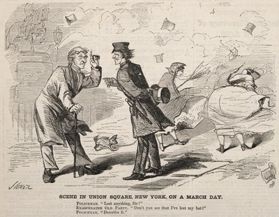 Jelenet a New York-i Union Square-en egy márciusi napon alkotó: Winslow Homer