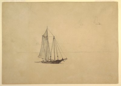 Szkúner Dinghyvel alkotó: Winslow Homer