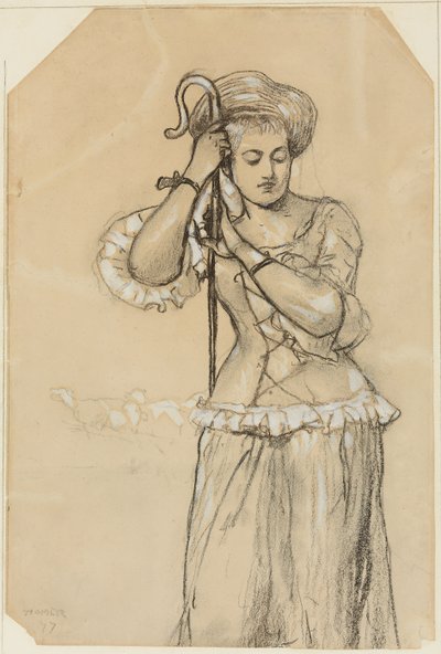 Pásztorlány, 1877 alkotó: Winslow Homer