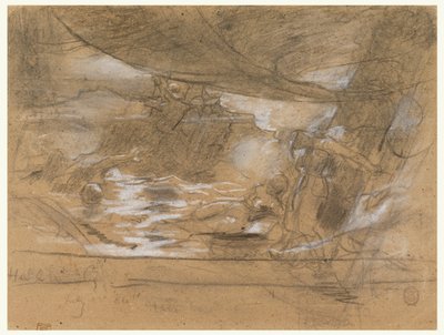 Hajófedélzet két nővel az árbochoz kötve alkotó: Winslow Homer