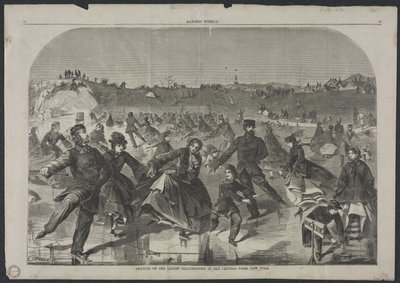 Korcsolyázás a Central Park-i „Ladies’ Skating Pond” nevű korcsolyapályán, New Yorkban alkotó: Winslow Homer