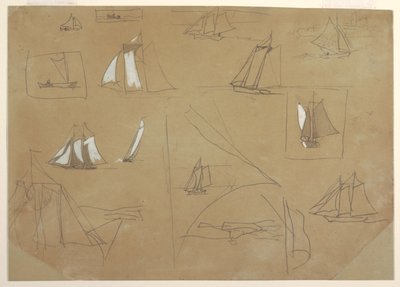 Vitorlás vázlatok alkotó: Winslow Homer