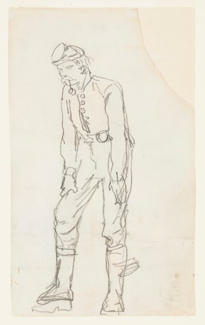 Katona pipával a szájában alkotó: Winslow Homer