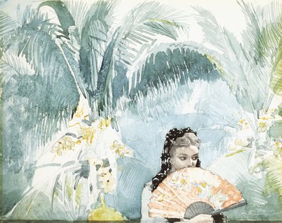 Spanyol lány legyezővel, 1885 alkotó: Winslow Homer