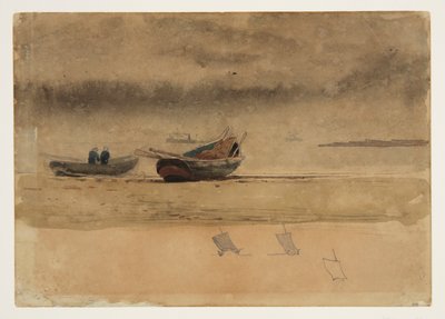 Két evezős csónak szigorú kilátása, Anglia alkotó: Winslow Homer