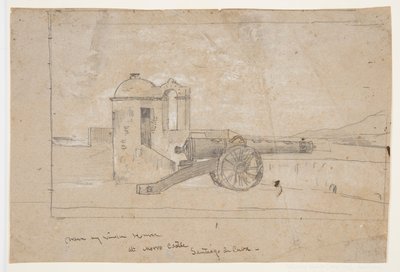 Tanulmány a "Searchlight, Harbour Entrance, Santiago de Cuba" számára alkotó: Winslow Homer