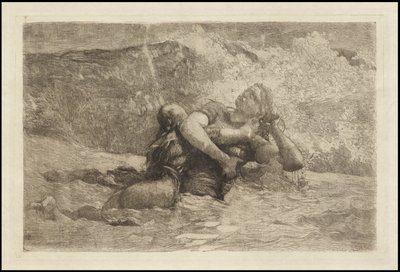 Tanulmány Undertow számára, 1886 körül alkotó: Winslow Homer