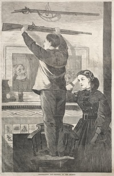 Hálaadás napja – A muskétát a falra akasztjuk alkotó: Winslow Homer