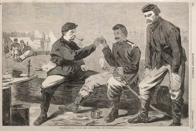 Hálaadás napja a hadseregben - vacsora után:  A kívánságcsont alkotó: Winslow Homer