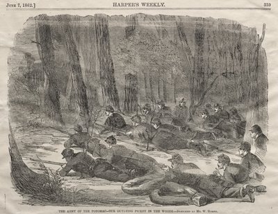 A Potomac hadserege - Előretolt őrhelyünk az erdőben alkotó: Winslow Homer