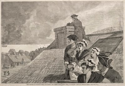 A Bunker Hill-i csata – A harc megtekintése a Copps Hillről, Boston, 1875. alkotó: Winslow Homer