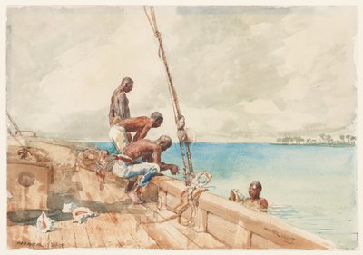 The Conch Divers, 1885 (wc grafit felett, papíron) alkotó: Winslow Homer