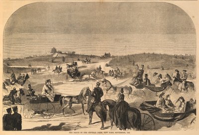 The Drive in the Central Park, New York, 1860. szeptember, a Harper