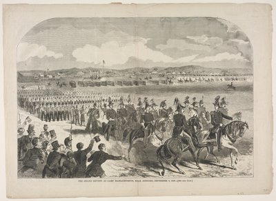 A nagy felvonulás a Concord közelében fekvő Camp Massachusetts-ben, 1859. szeptember 9-én alkotó: Winslow Homer