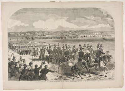 A Grand Review a Camp Massachusettsben, Concord közelében, 1859. szeptember 9., 1859. alkotó: Winslow Homer