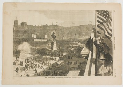 A nagy Sumter-találkozó a New York-i Union Square-en, 1863. április 11. alkotó: Winslow Homer