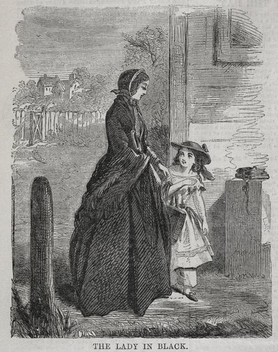 A fekete ruhás hölgy, 1860. alkotó: Winslow Homer