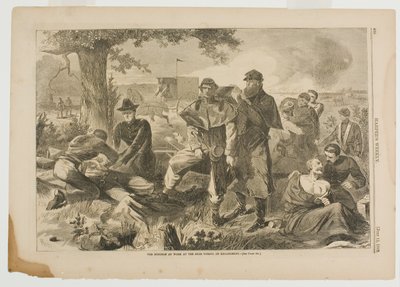 A sebész hátul dolgozik egy eljegyzés során alkotó: Winslow Homer