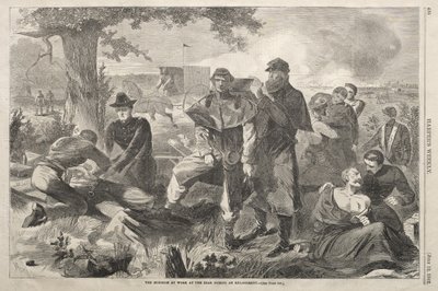 A sebész munka közben a hátországban egy ütközet alatt alkotó: Winslow Homer