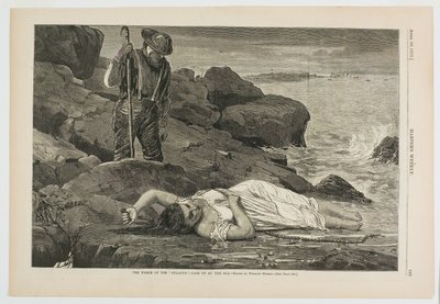 Az "Atlantic" roncsa - A tenger által feldobott hajó roncsa alkotó: Winslow Homer