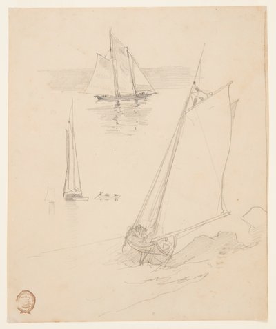 Három vázlat a szkúnokról alkotó: Winslow Homer