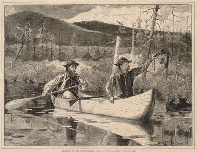 Csapdázás az Adirondacksben, a Minden szombaton: Ilustrated Journal of Choice Reading, 1870. december 24. alkotó: Winslow Homer