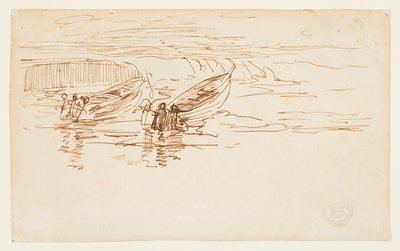 Két Dories elindítása, Anglia alkotó: Winslow Homer