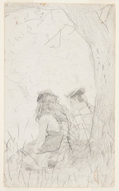 Két lány ül egy bankon alkotó: Winslow Homer