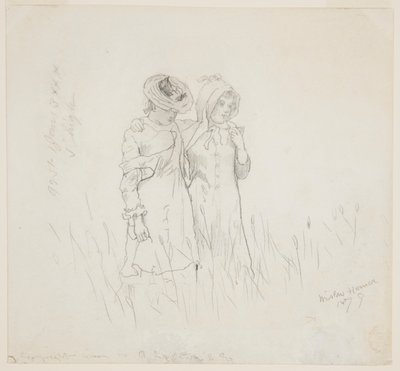 Két lány a mezőn alkotó: Winslow Homer