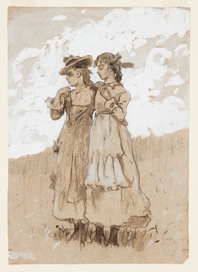 Két fiatal lány alkotó: Winslow Homer