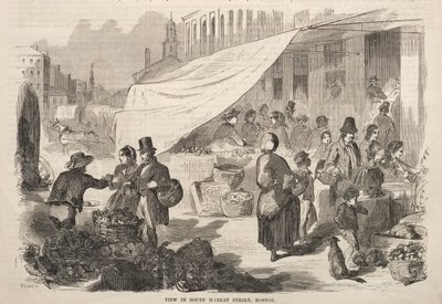 Kilátás a South Market Streeten, Boston, 1857. alkotó: Winslow Homer