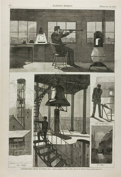 Őrtorony, Spring és Varick utca sarka, New York alkotó: Winslow Homer