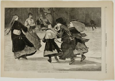 "Tél" - Korcsolyázó jelenet alkotó: Winslow Homer