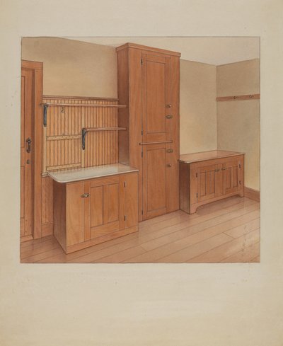 Beépített bútor, 1937. alkotó: Winslow Rich