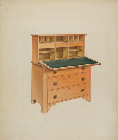 Íróasztal, c. 1937. alkotó: Winslow Rich