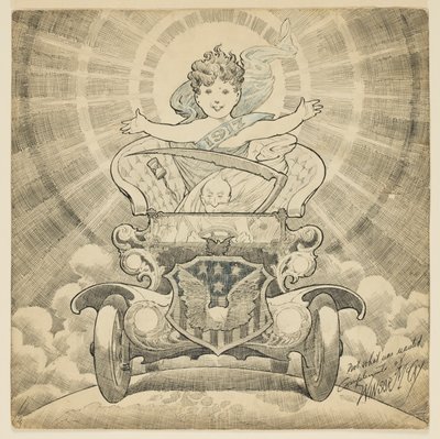 Tanulmány a "Üdvözöljük az 1917-es évben" rajzfilmhez alkotó: Winsor McCay