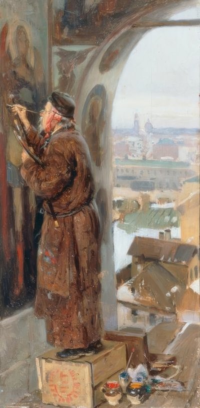 Az ikonfestő alkotó: Wladimir Jegorowitsch Makowski