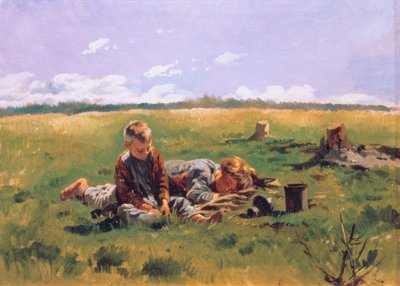 Fiúk a réten alkotó: Wladimir Jegorowitsch Makowski