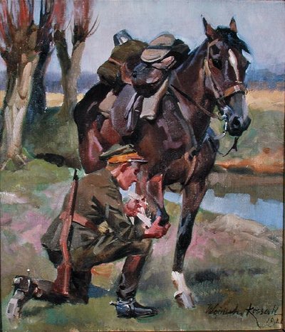 A seb bekötözése alkotó: Wojciech Kossak